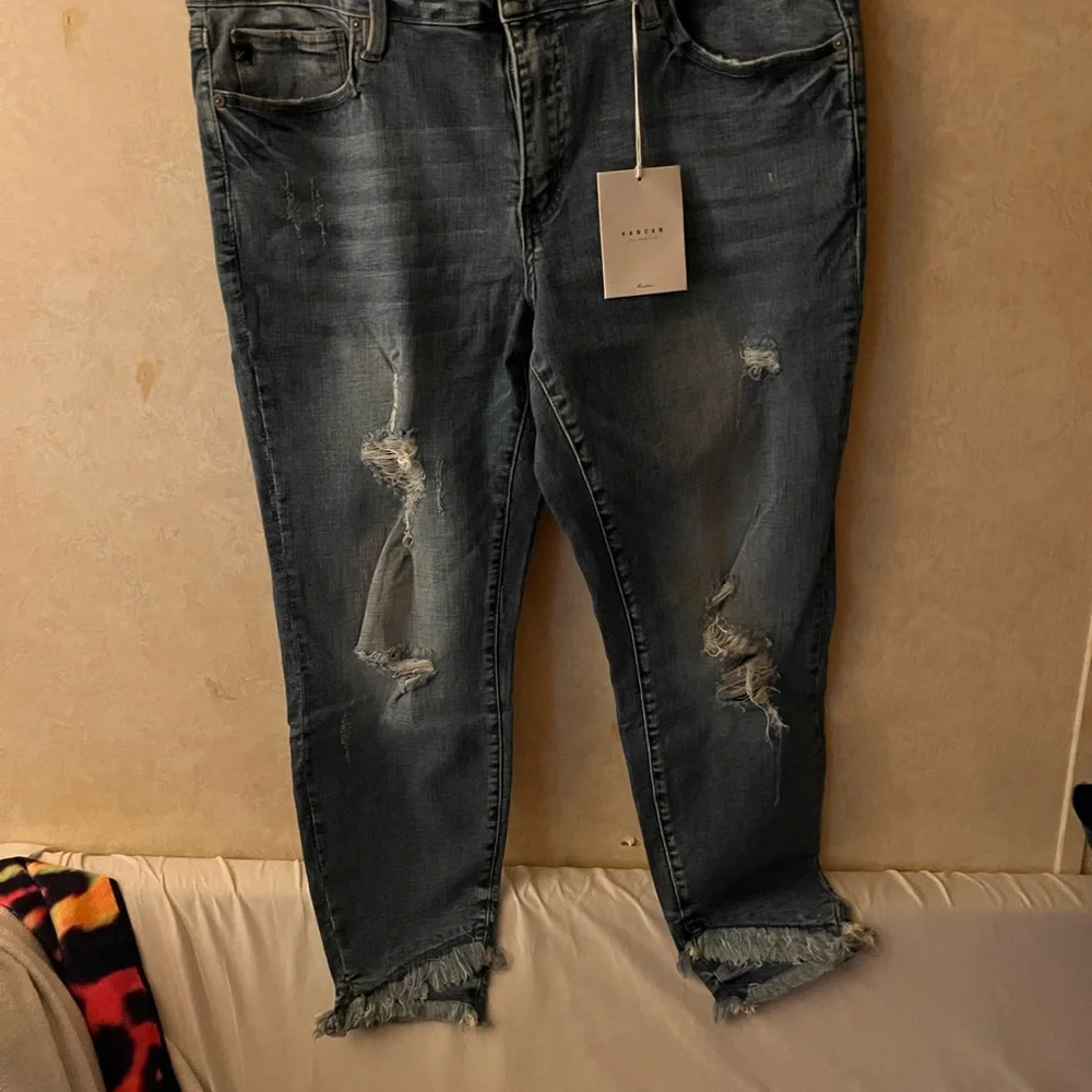 Kancan Mid-Rise Ankle Skinny Blue Jeans - Picture 2 of 9